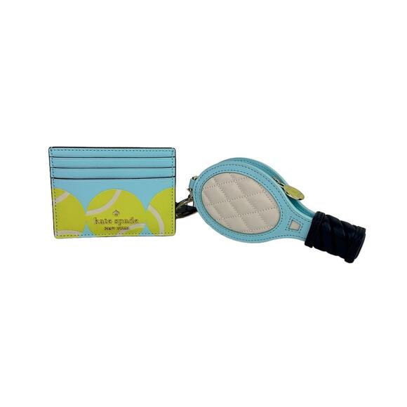 kate spade Handbags - Kate Spade Grand 3D Tennis Racquet Bag Charm and Card Holder.
